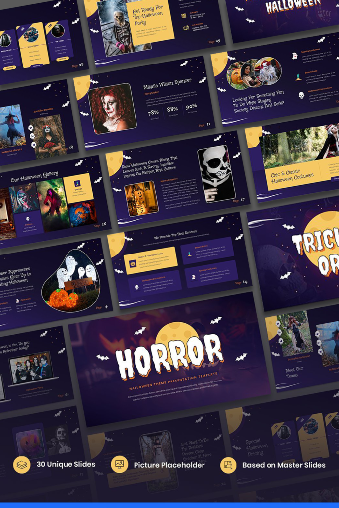 Horror Halloween PowerPoint Template MasterBundles