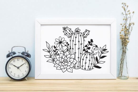 Cactus in the picture.