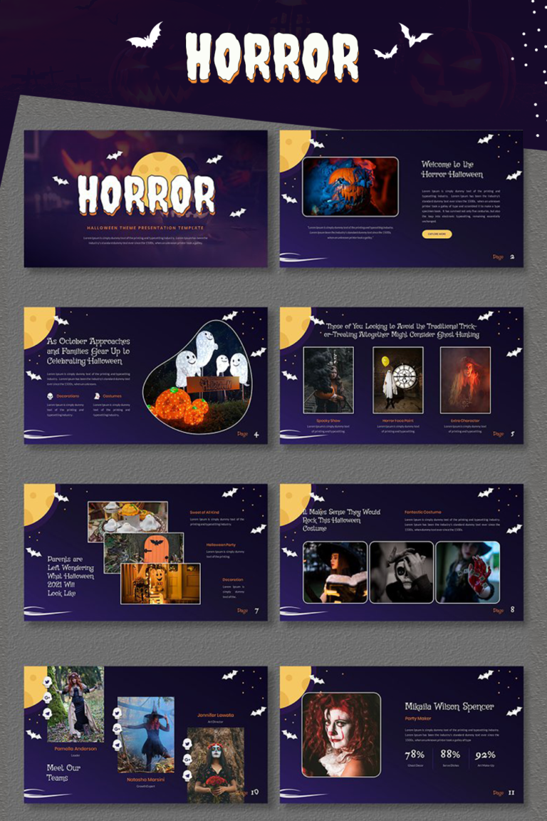 Horror Halloween PowerPoint Template Master Bundles