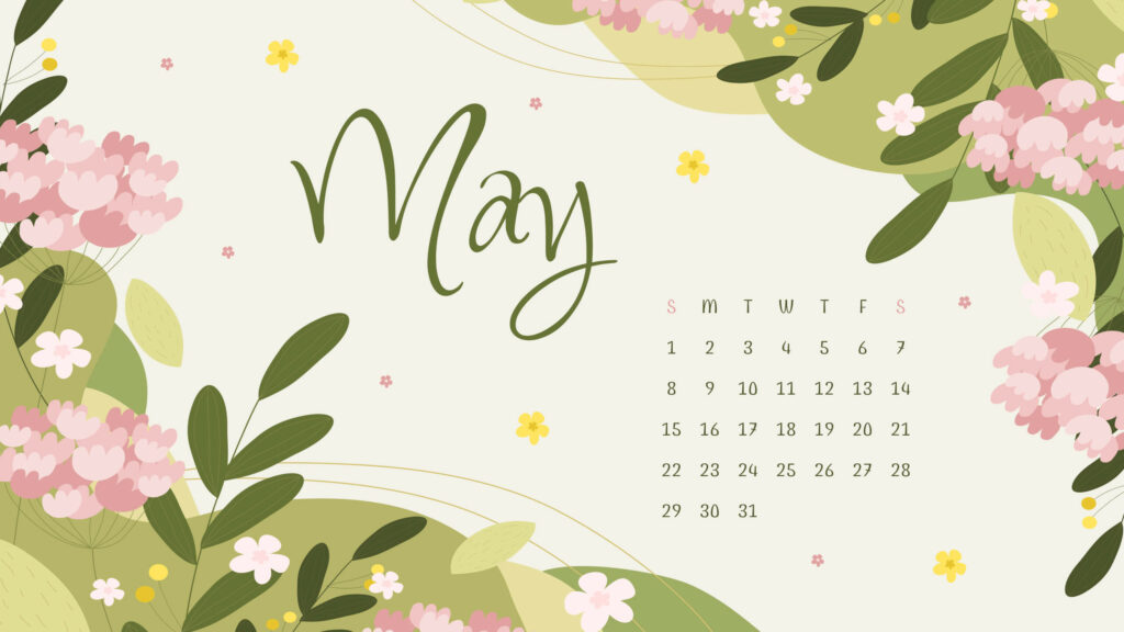 Free Spring Editable May Calendar – MasterBundles