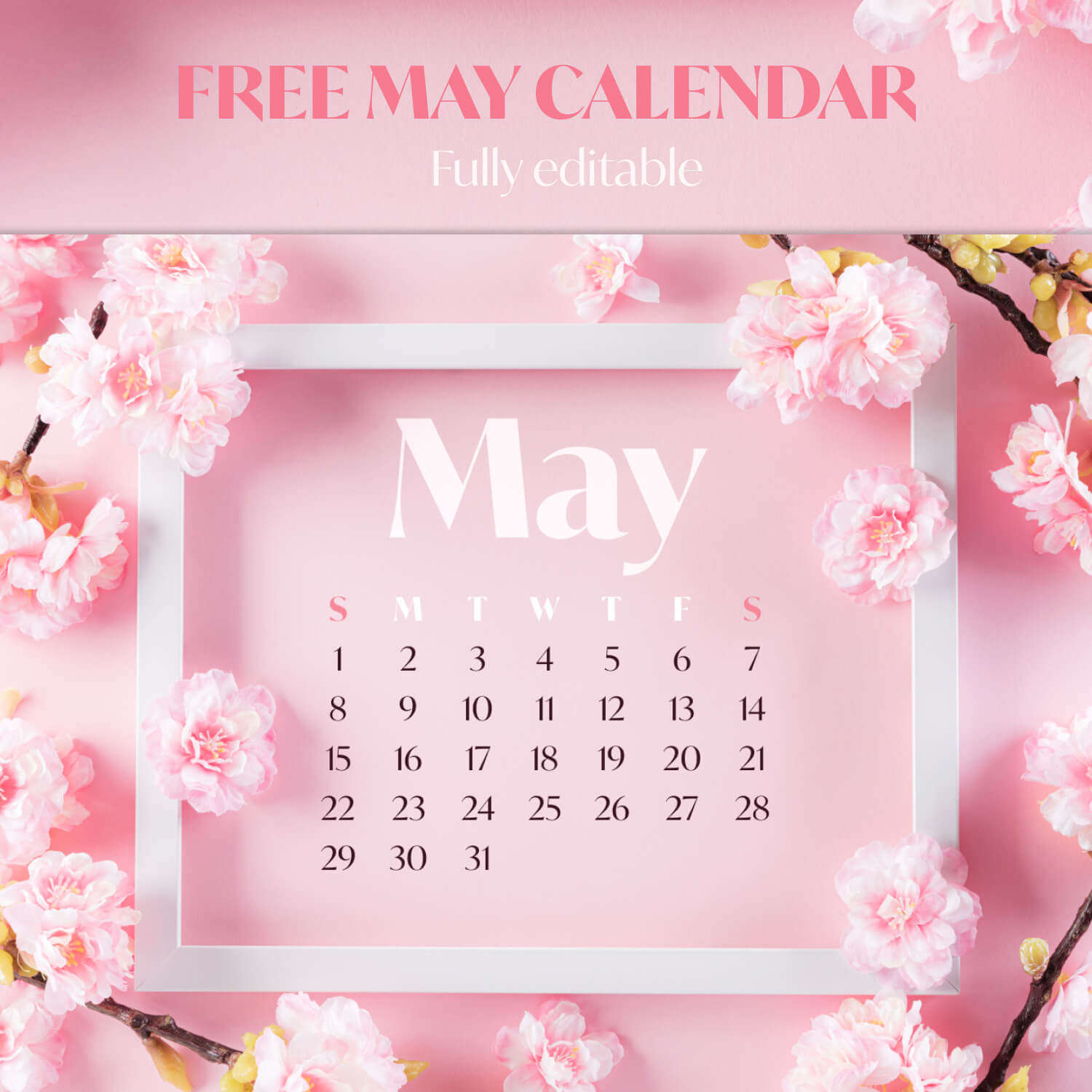 10 Free Editable May Calendars MasterBundles 10 Free Editable May Calendars MasterBundles