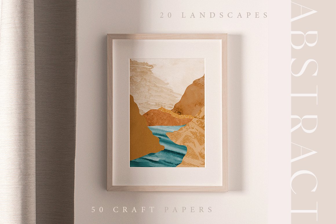abstract landscape collage shapes1