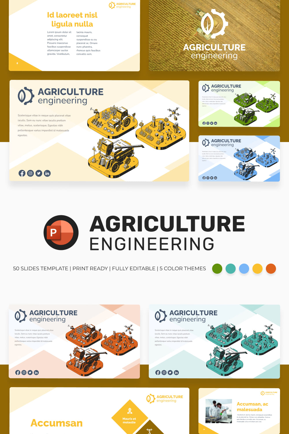 agriculture engineering powerpoint template pinterest.