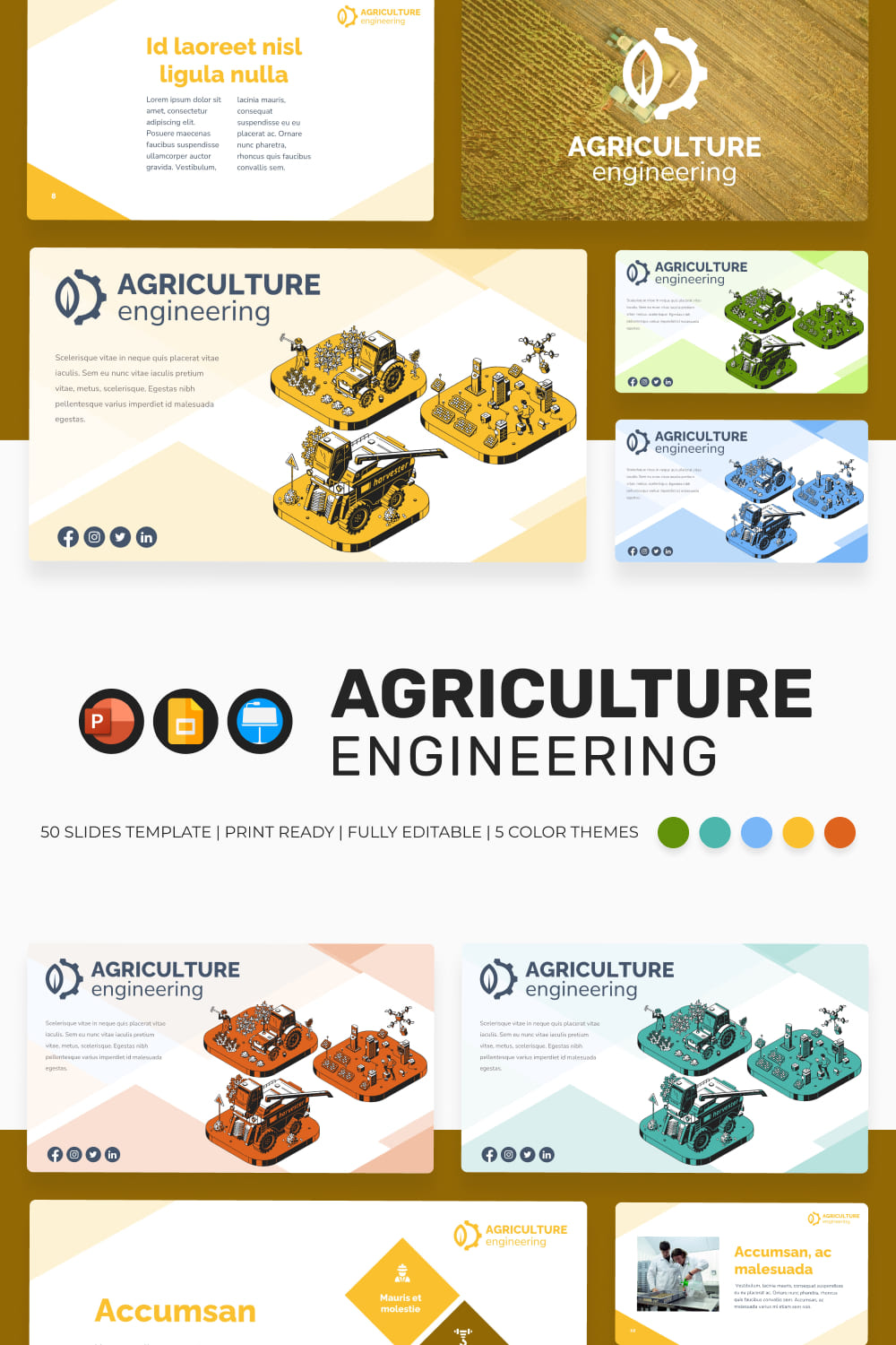 agriculture engineering presentation template pinterest.