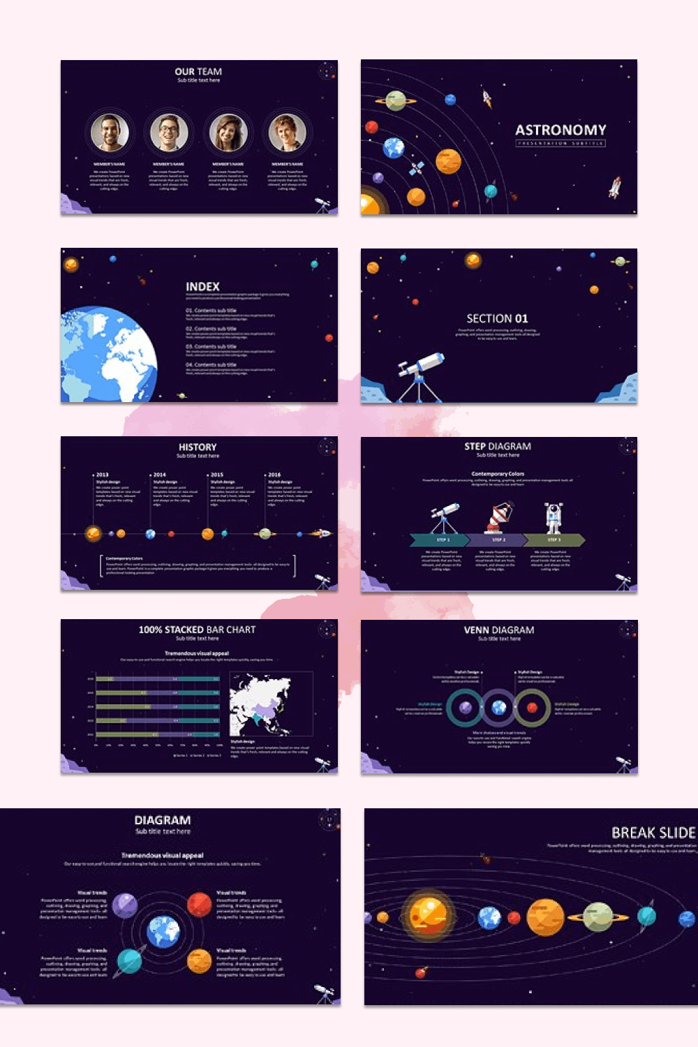 Cosmos power point template.