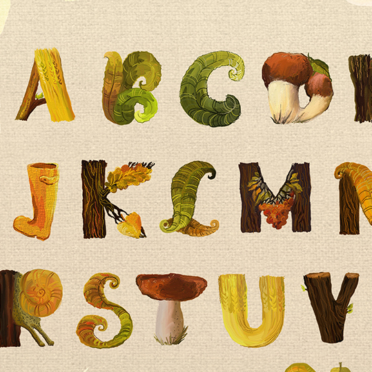 autumn alphabet 1