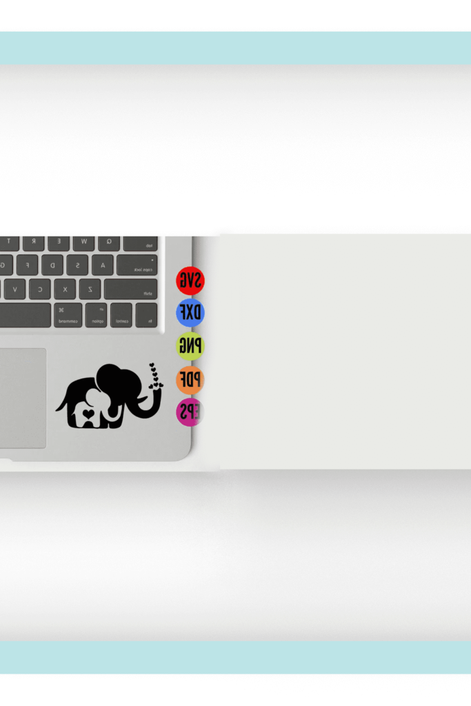 Baby elephant svg cutting file Pinterest example.