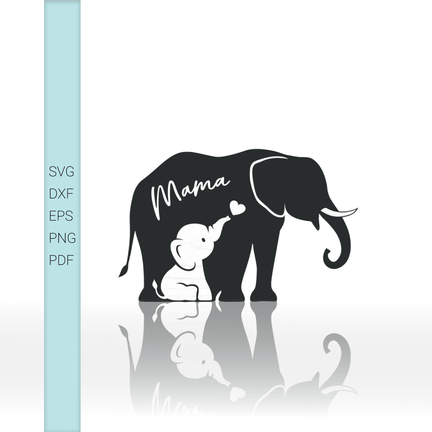Baby Elephant SVG main cover.