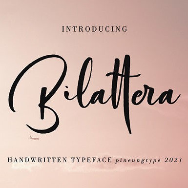Bilattera Refined Script Font cover image.