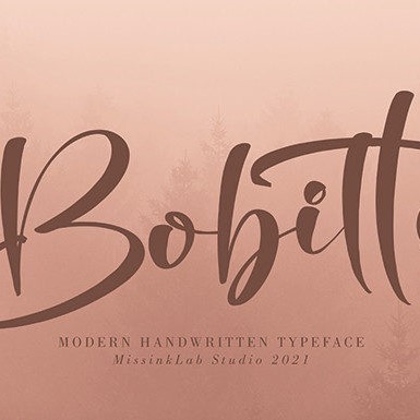 Bobitto Elegant Handwritten Font cover image.