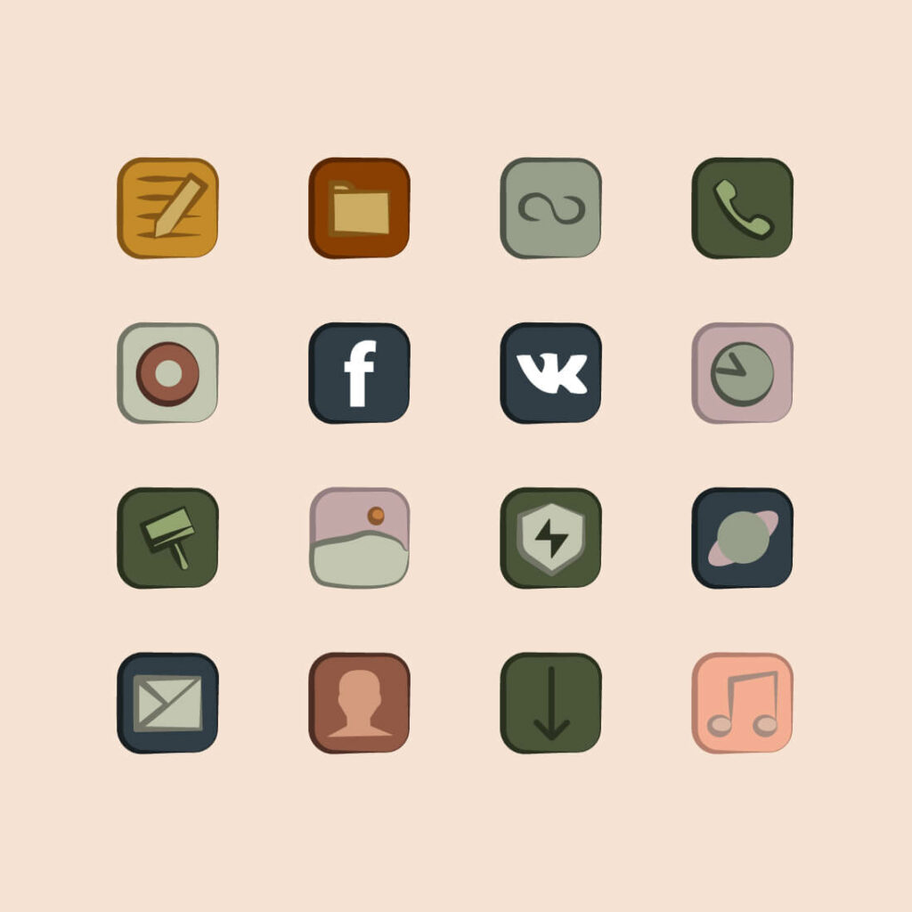 Free Boho App Icons MasterBundles