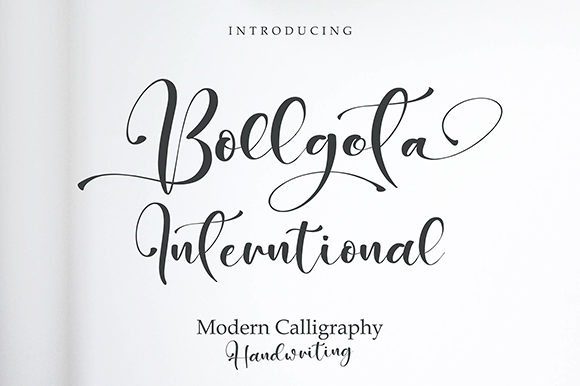 bollgota modern calligraphy script.