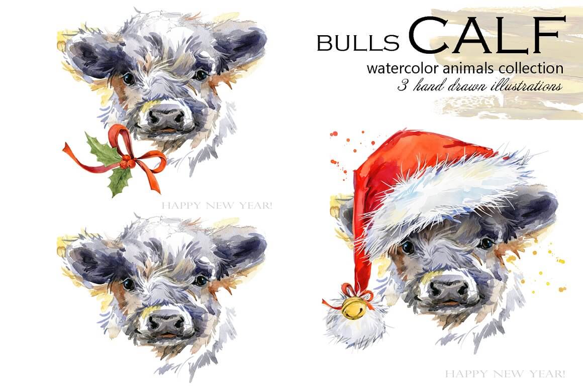Festive cow for everyone.