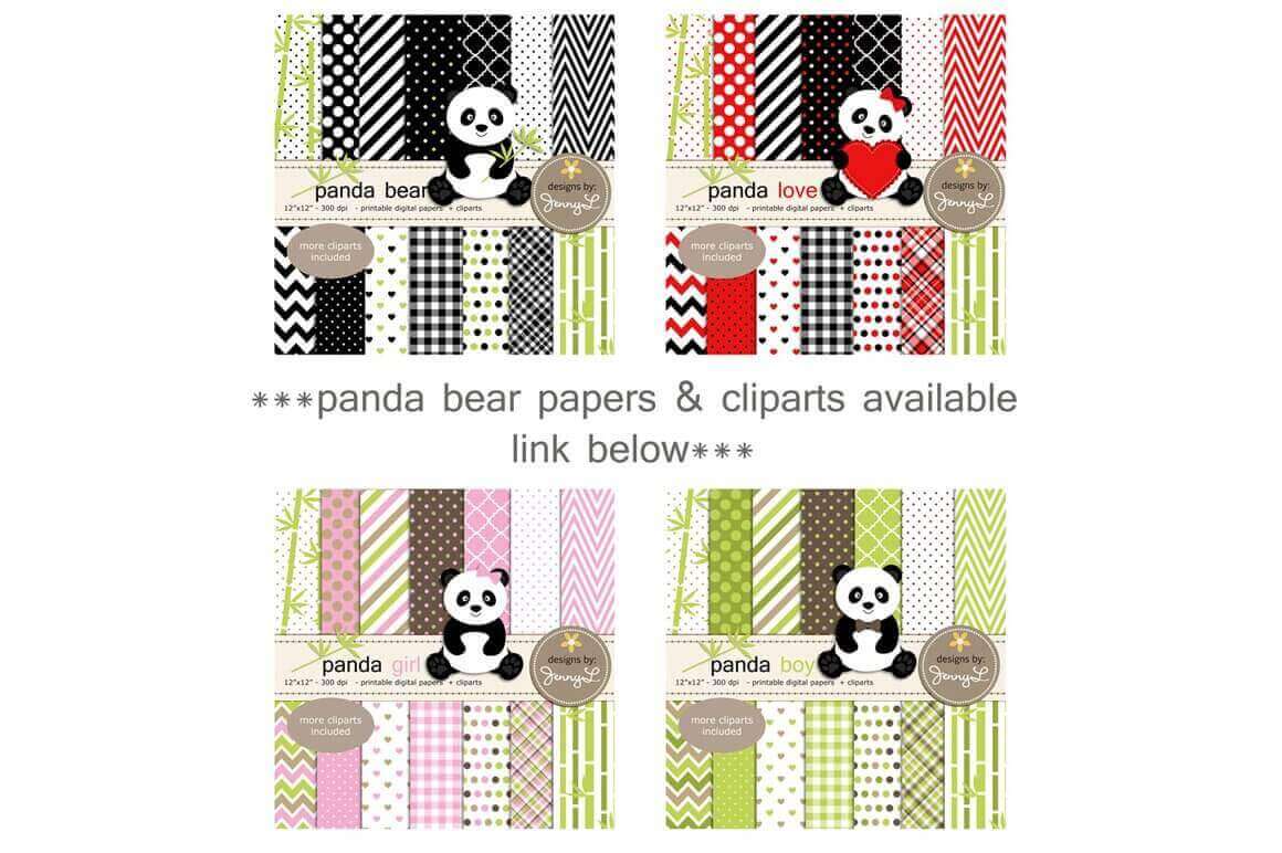 Panda Bear Papers and Cliparts Available Link Below.