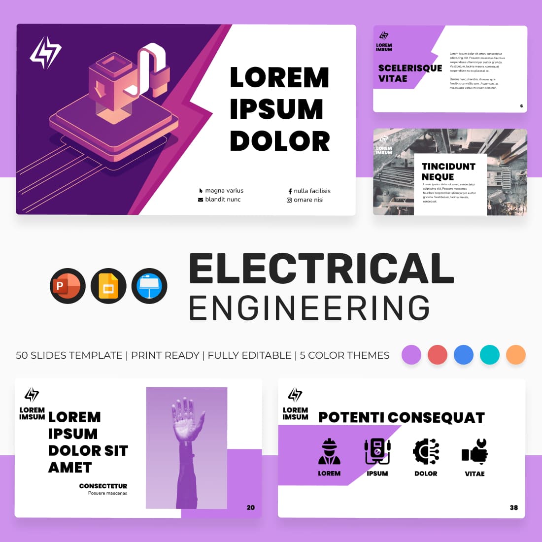 electrical engineering presentation template cover image