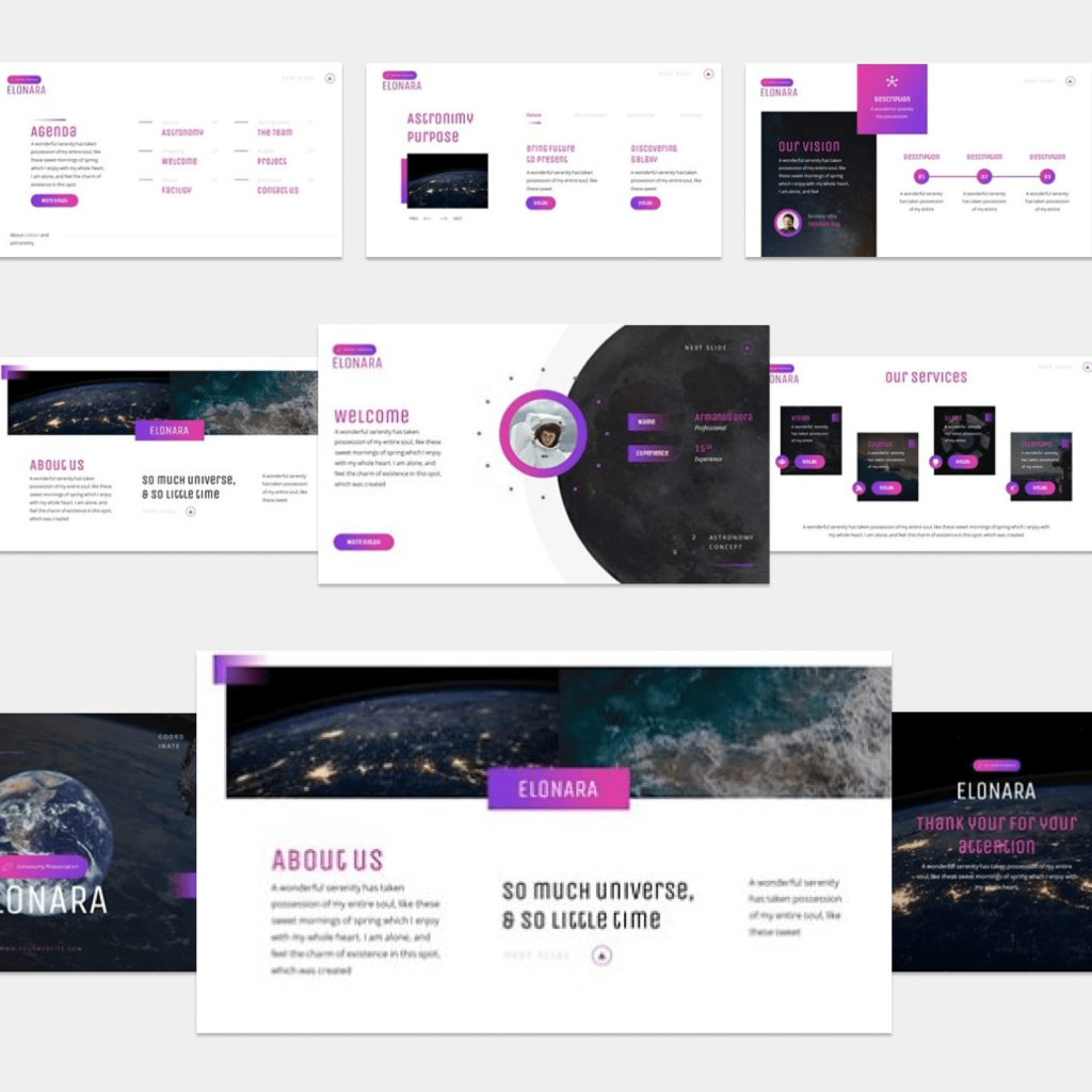 Elonara - Astronomy Google Slides – MasterBundles