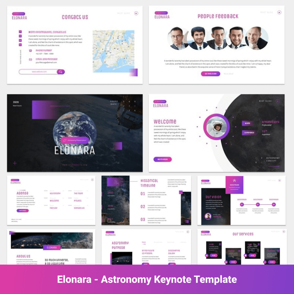 Elonara - Astronomy Keynote Template – MasterBundles