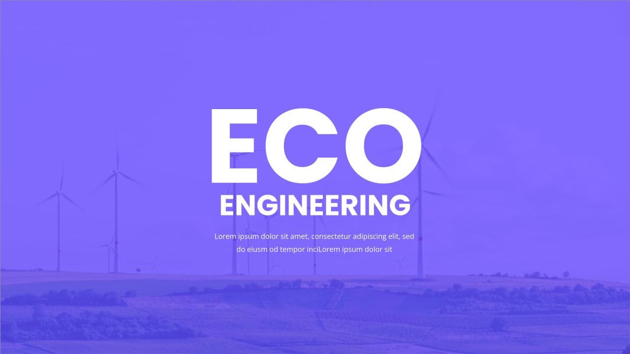 Environmental Engineering Powerpoint Template cover image.