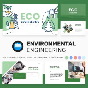 environmental engineering keynote template cover image.