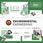 environmental engineering powerpoint template cover image.