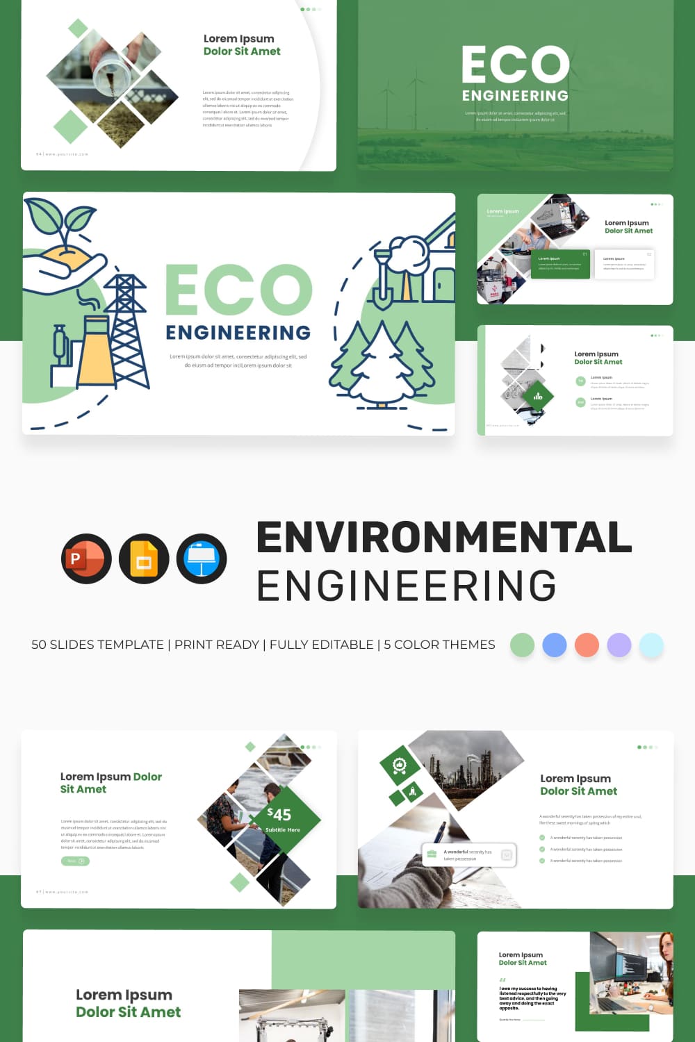 Environmental engineering presentation template pinterest.