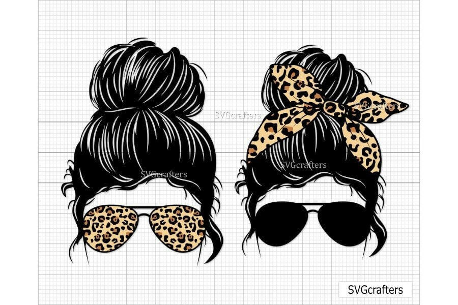 Leopard Glasses and Hair Scarf.