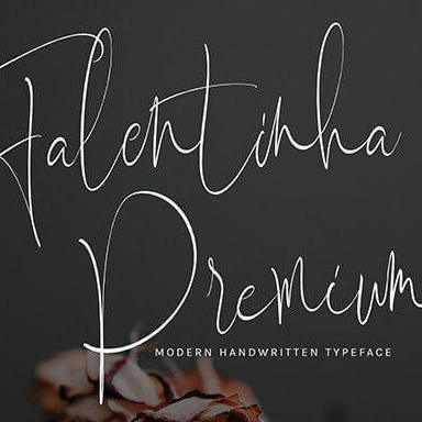 Falentinha Fashionable Script Premium Font cover image.