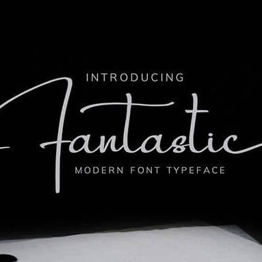 fantastic elegant handwritten font cover image.