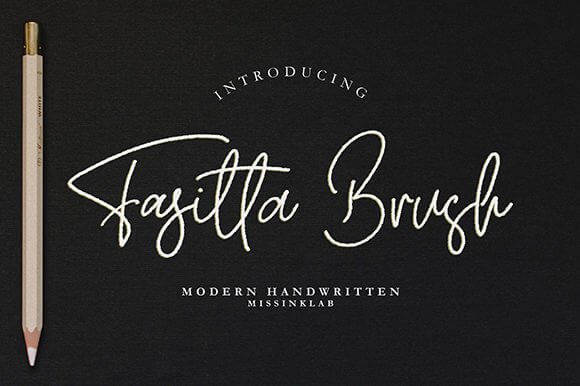 fasitta light and charming handwritten font.