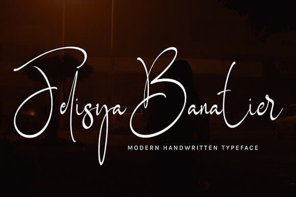 felisya banatier delicate handwritten script font.