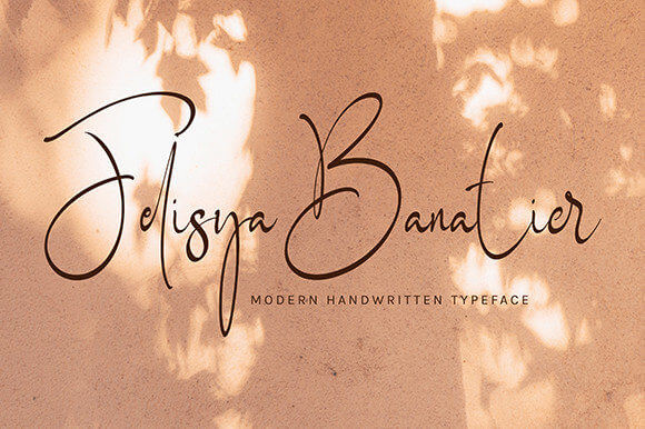 felisya banatier delicate handwritten script font for personal use.