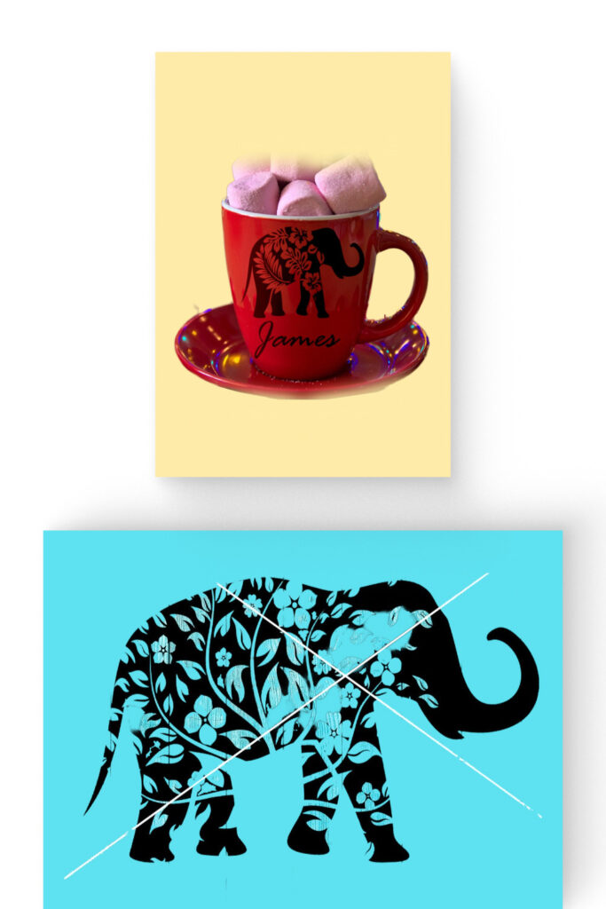 Floral Elephant SVG Bundle Pinterest preview.