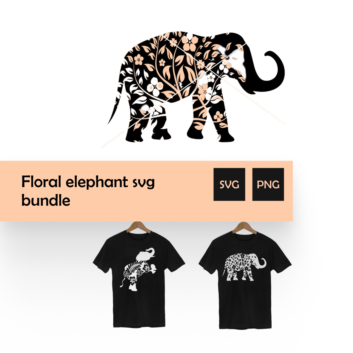 T - shirt with a picture of an elephant on it.