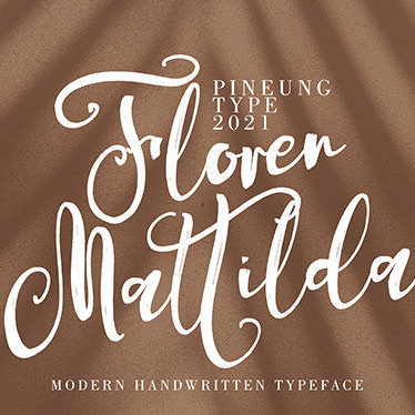 Floren Mattilda Script Handwritten Font cover image.