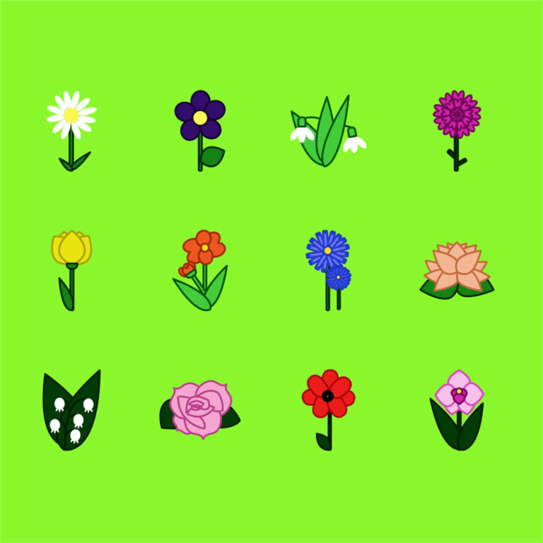Free Flower Icons – MasterBundles