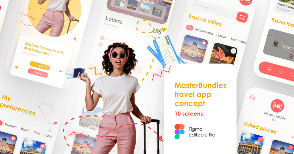 Travel App UI Kit – MasterBundles