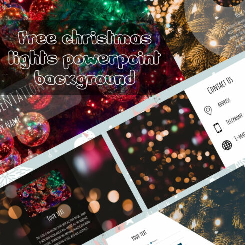 free christmas lights powerpoint background 1