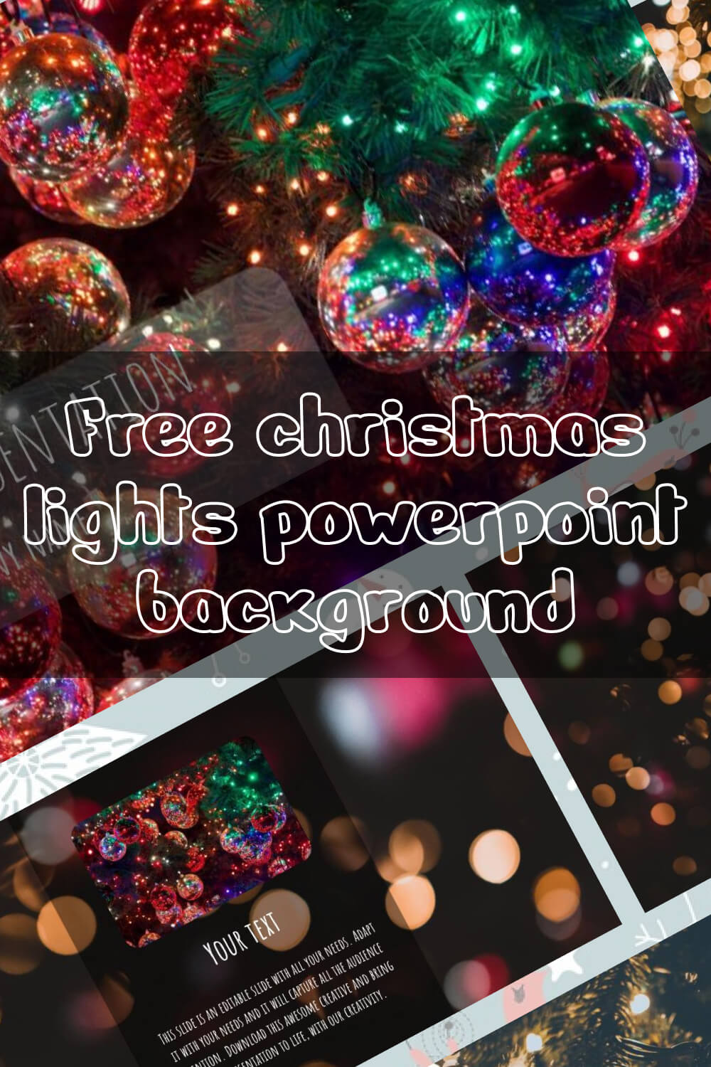 free christmas lights powerpoint background 3