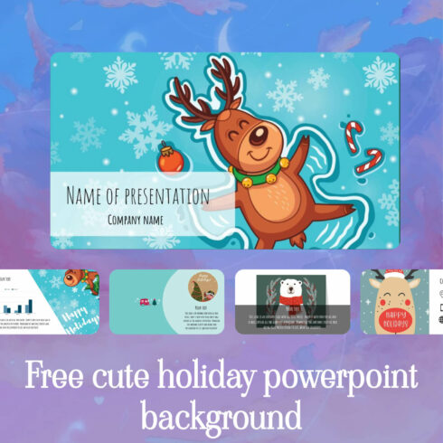Free Cute Holiday Powerpoint Background.