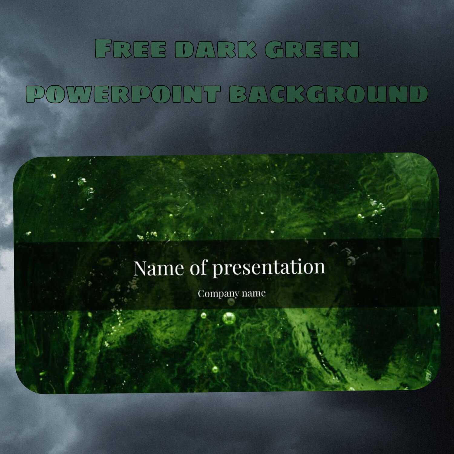 Free Dark Green Powerpoint Background.