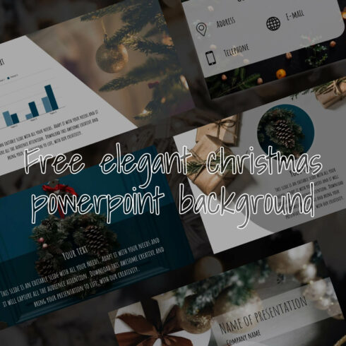 Free Elegant Christmas Powerpoint Background.