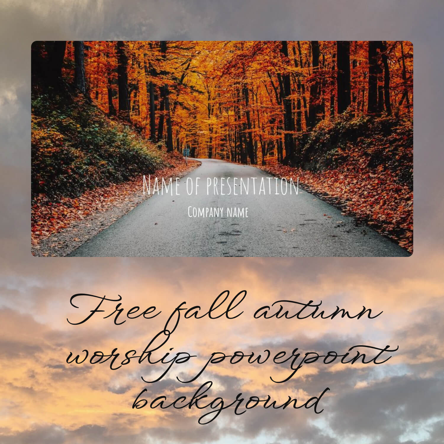 Free Fall Autumn Worship Powerpoint Background.