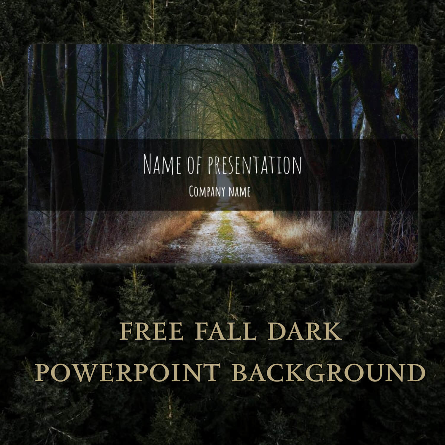 Free Fall Dark Powerpoint Background.