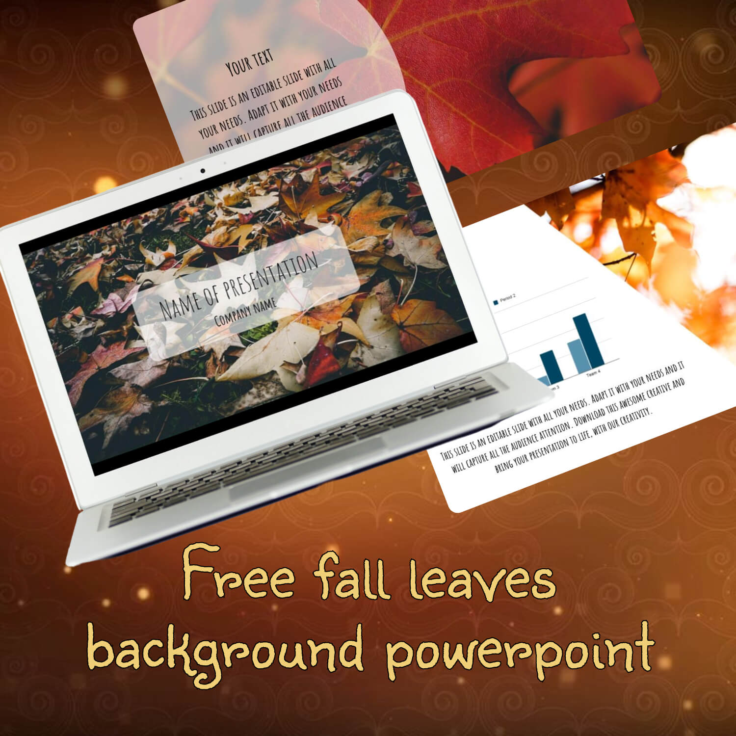 Free Fall Leaves Background Powerpoint.