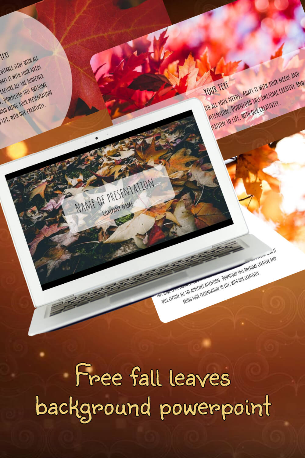 free fall leaves background powerpoint 3