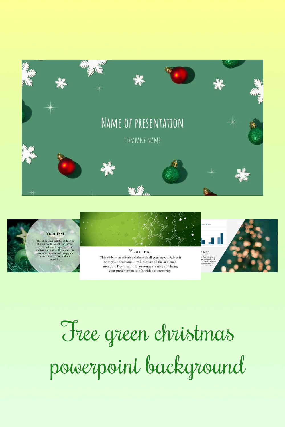 free green christmas powerpoint background 3