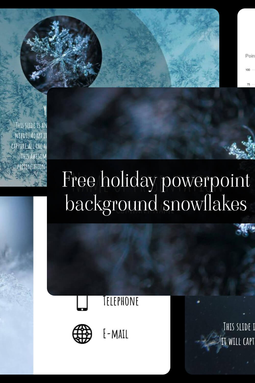 free holiday powerpoint background snowflakes 3