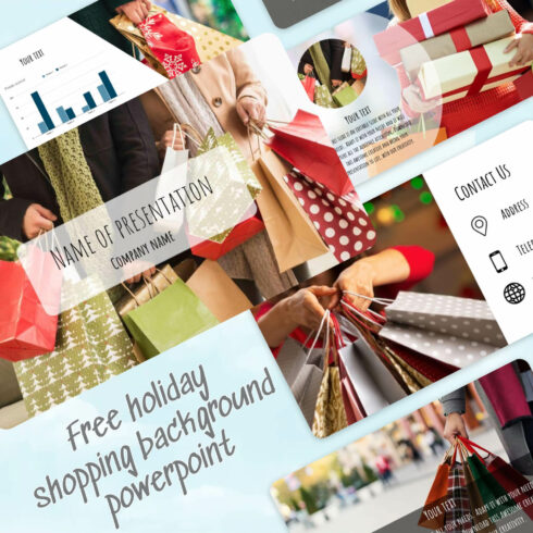 free holiday shopping background powerpoint 1