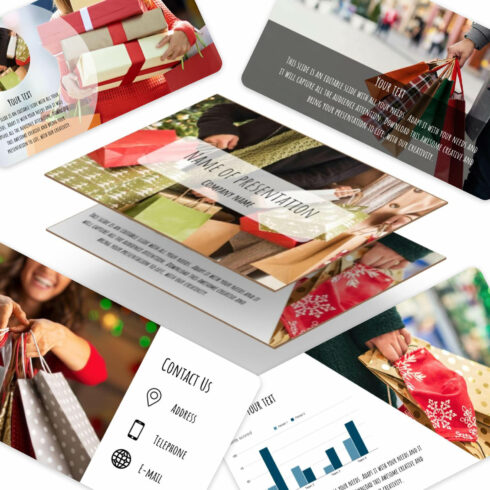 free holiday shopping background powerpoint 2