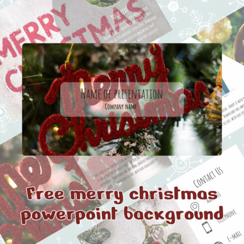 Free Merry Christmas Powerpoint Background.